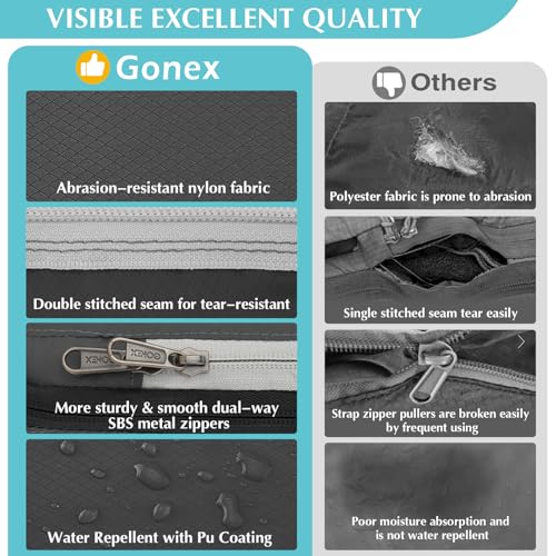 Compression Packing Cubes, 4pcs Expandable Storage Travel Luggage Bags Organizers (Deep Gray)