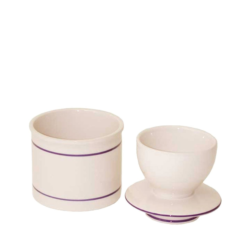 Norpro Glazed Stoneware Butter Keeper,White