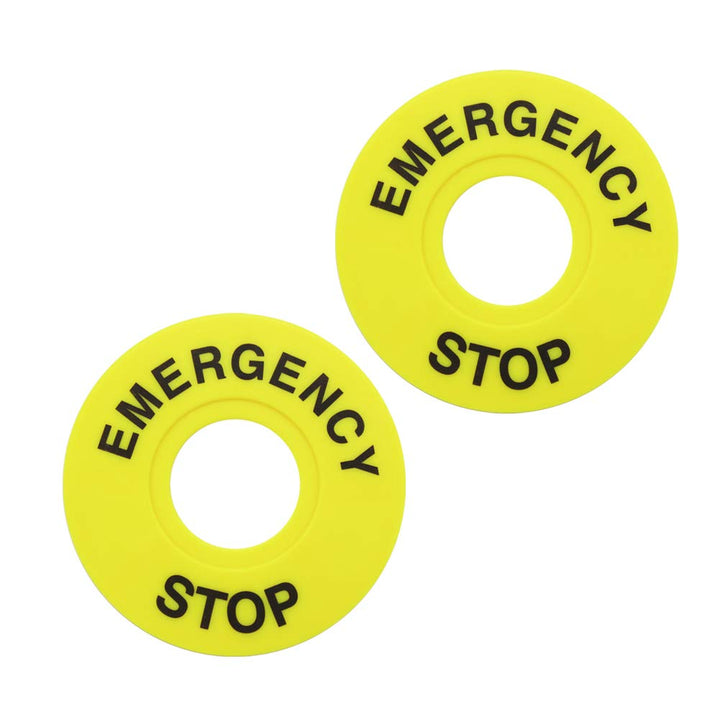 mxuteuk 10pcs 22mm Push Button Switch Emergency Stop Sign for Push Button Switch Replacement MXU-STOP
