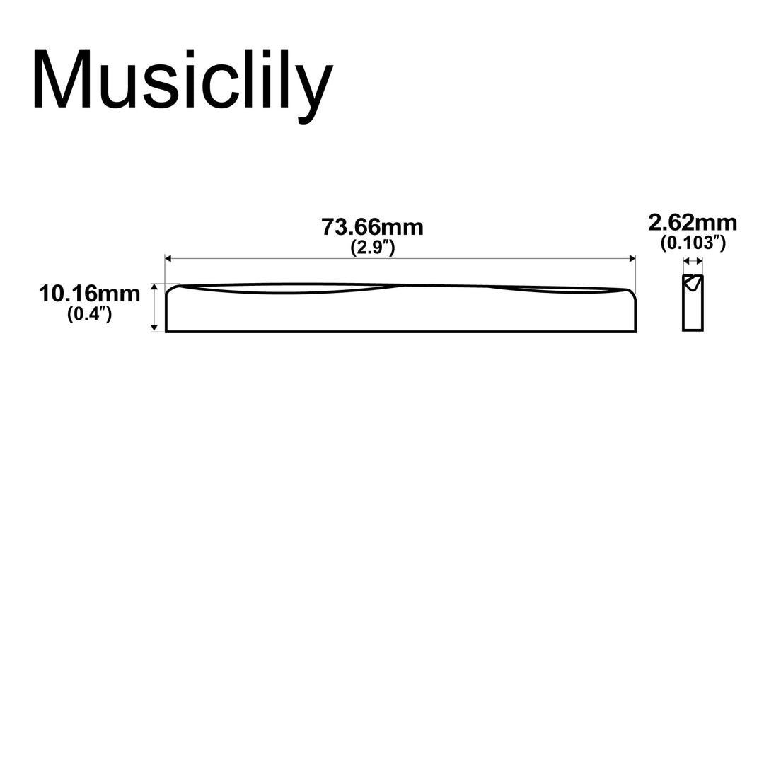 Pro 73.66mm Compensated Acoustic Guitar Bone Saddle for 6 String Martin Style, Ivory (Set of 2)