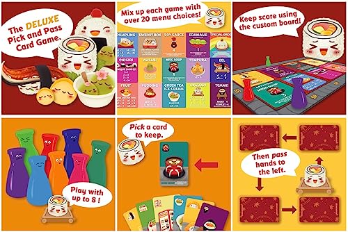 Sushi Go Party! - The Deluxe Pick &amp; Pass Card Game , Multicolored