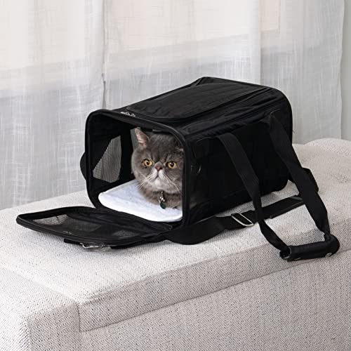 Original Deluxe Travel Pet Carrier, Airline Approved & Guaranteed On Board - Black, Small