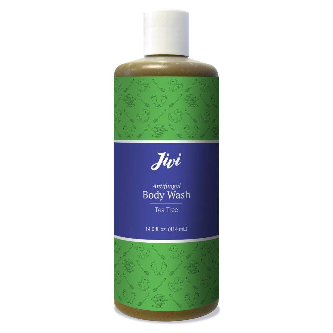 Antifungal Body Wash, Treats Athlete’s Foot, Toenail Fungus, Ringworm, Jock Itch, &amp; More, Tea Tree, 14 Fl Oz, green