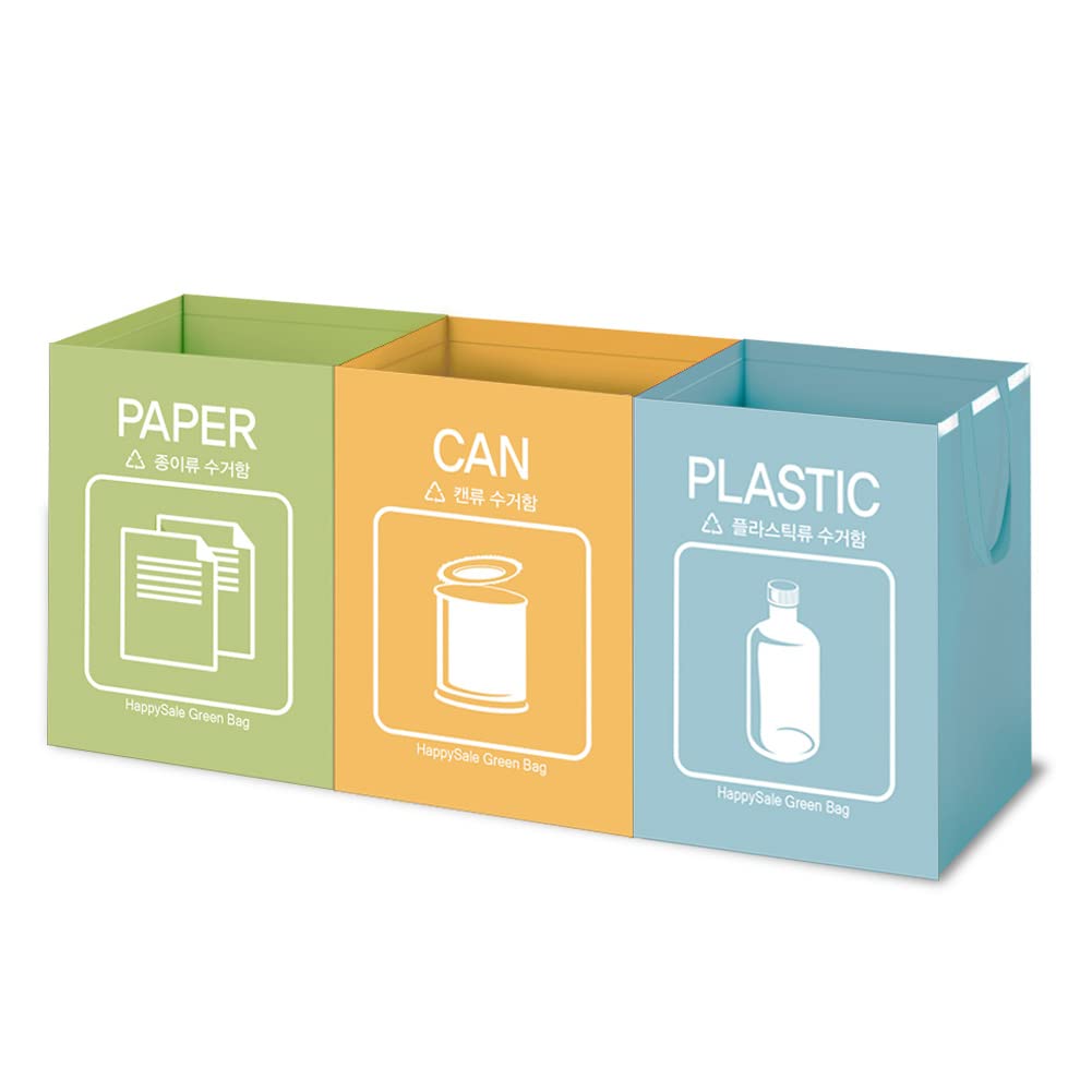 Recycle Bag Separate Recycle Bin Waterproof Waste Baskets Compartment Container