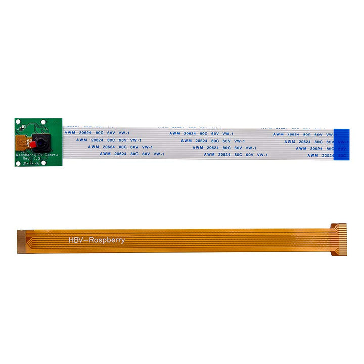 for Raspberry Pi Camera, 5MP 1080p Camera Module with OV5647 Sensor Video Webcam for Raspberry Pi Model A/B/B+, Pi 2, Raspberry Pi 3, 3B+, Pi 4B Ras Pi 4 Zero W Camera with Flex Cable