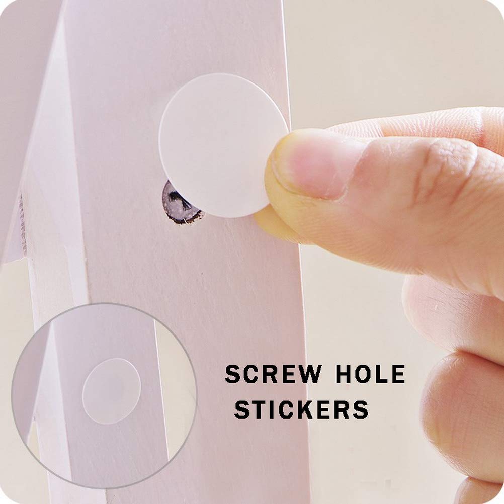 3 Sheets Screw Hole Stickers, 54 in 1 Self Adhesive Scr