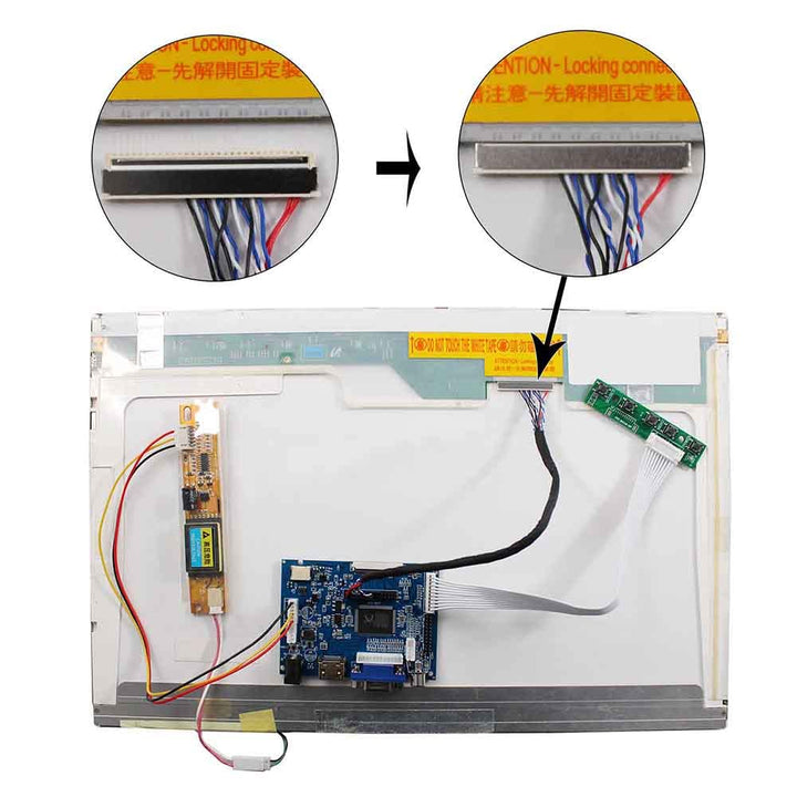 HDMI VGA 2AV LVDs Controller Board 30Pin for 14.1 15.4 1280x800 LP141WX1 LP141WX3 LP154W01 LP154WX4 LP154WX3 B154EW02 LTN154X3-L01 LCD Panel