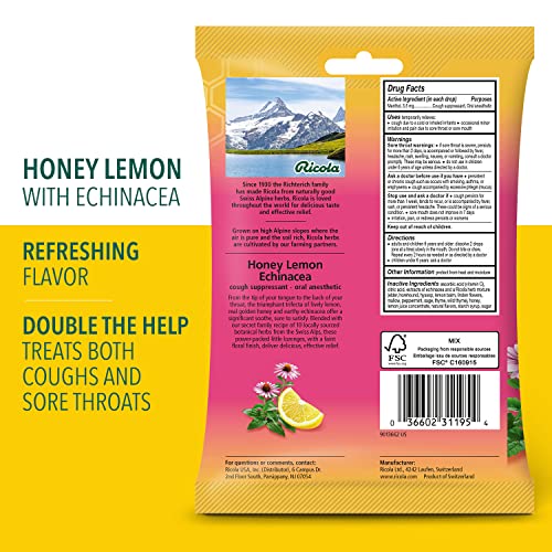 Ricola Honey Lemon w/Echinacea Herbal Cough Suppressant