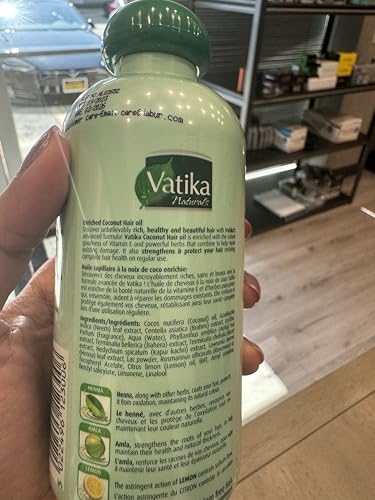 Vatika Naturals Coconut Hair Oil with Henna, Amla, Lemon &amp; 5 Herbs - Nourish &amp; Strengthen Hair &amp; Scalp for Healthy &amp; Radiant Hair for Kids, Women &amp; Adults - 5.07 Fl Oz (Pack of 1)