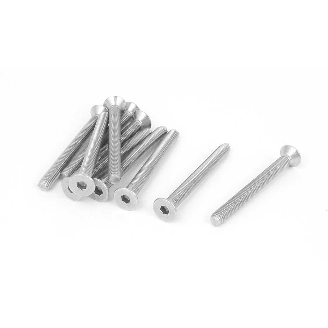 a15101300ux0175 M5 x 50mm Metric Hex Socket Countersunk Flat Head Screw Bolts 10PCS
