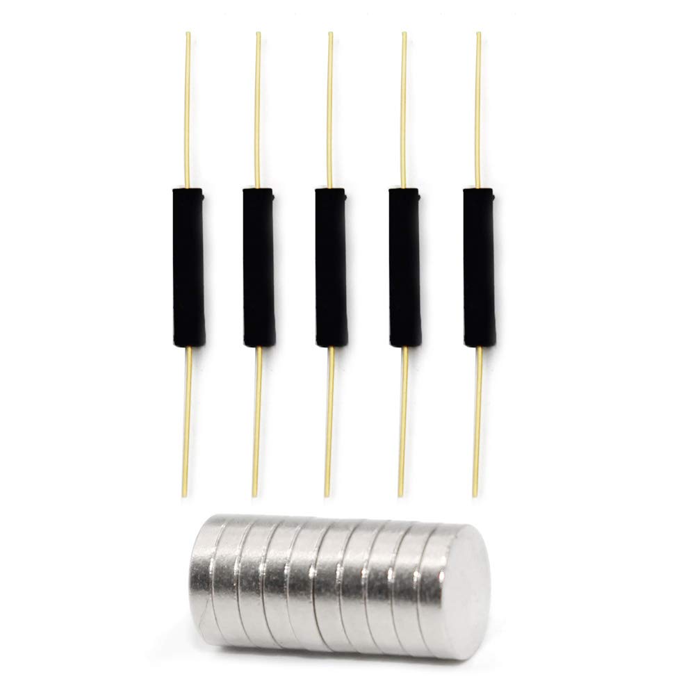 WOWOONE 5pcs Plastic Reed Switch Reed Contact Normally 