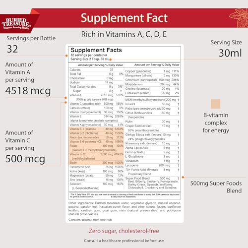 Active 55 Plus - 32 serv, Liquid Multivitamin for Seniors, Vegan, Sugar-Free, Natural Immune Support, Vitamins &amp; Super-Foods Blend