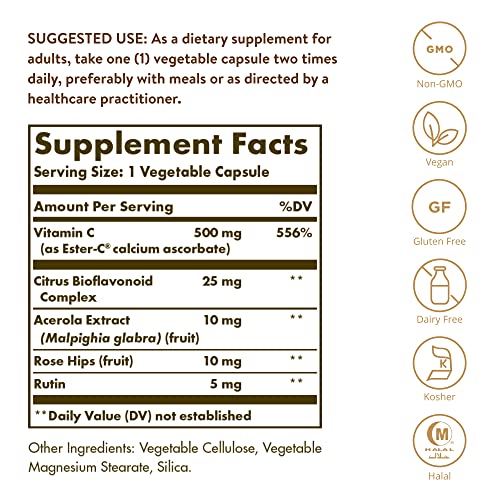 Solgar Ester-C Plus 500 mg Vitamin C (Ascorbate Complex