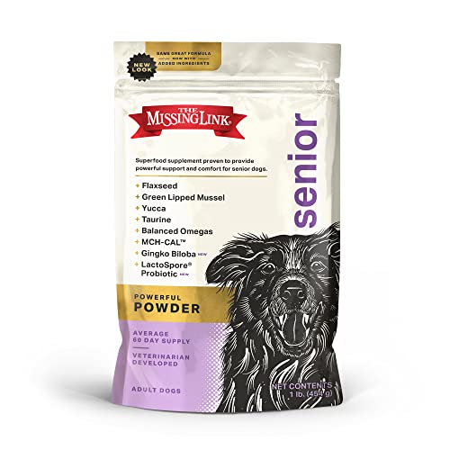 Senior Dog Supplement 1lb Bag - Powerful Powder Supports Bones, Joints, Skin, Coat, Heart, Eyes, Memory &amp; Cognition