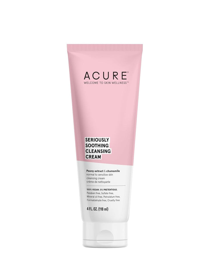 Acure Organics Sensitive Facial Cleanser with Argan Oil + Probiotic Unscented - 4 fl oz