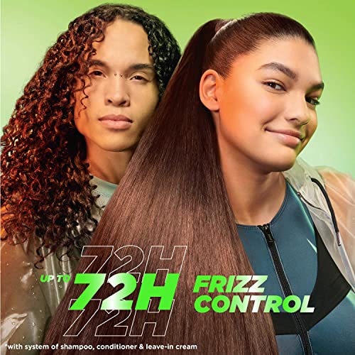 Fructis Sleek &amp; Shine Leave-In Conditioning Cream for Frizzy, Dry Hair, Plant Keratin + Argan Oil, 10.2 Fl Oz, 1 Count (Packaging May Vary)