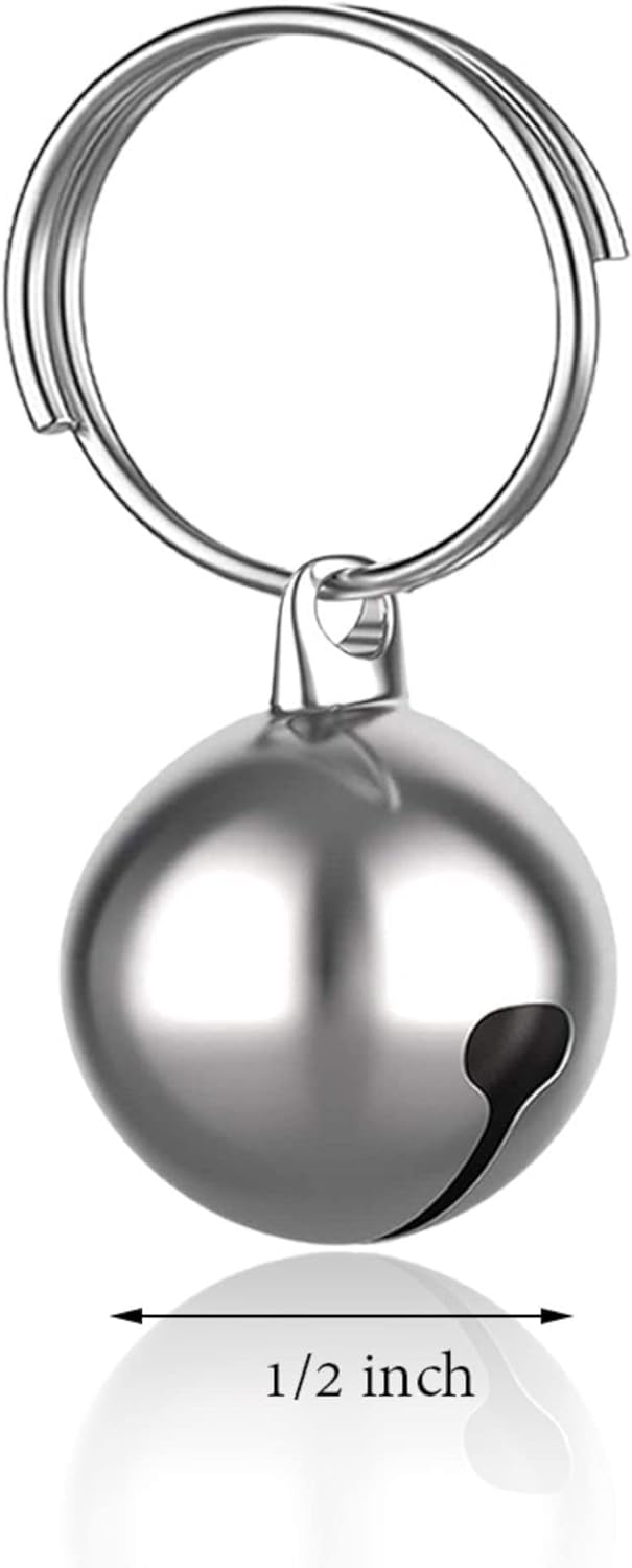 Eeejumpe Pet Products DCP45105 3-Pack Li'l Pals Round Dog Bells, 1/2-Inch, Silver