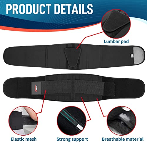 FEATOL Breathable Back Brace with Lumbar Pad for Women 