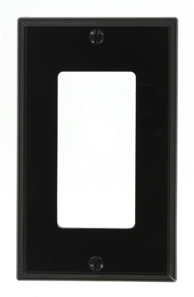 80401-NE 1-Gang Decora/GFCI Device Wallplate, Standard Size, Thermoplastic Nylon, Device Mount, Black
