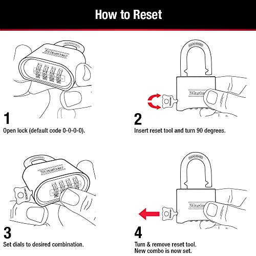 Master Lock Brass Combination Padlock for Indoor and Ou
