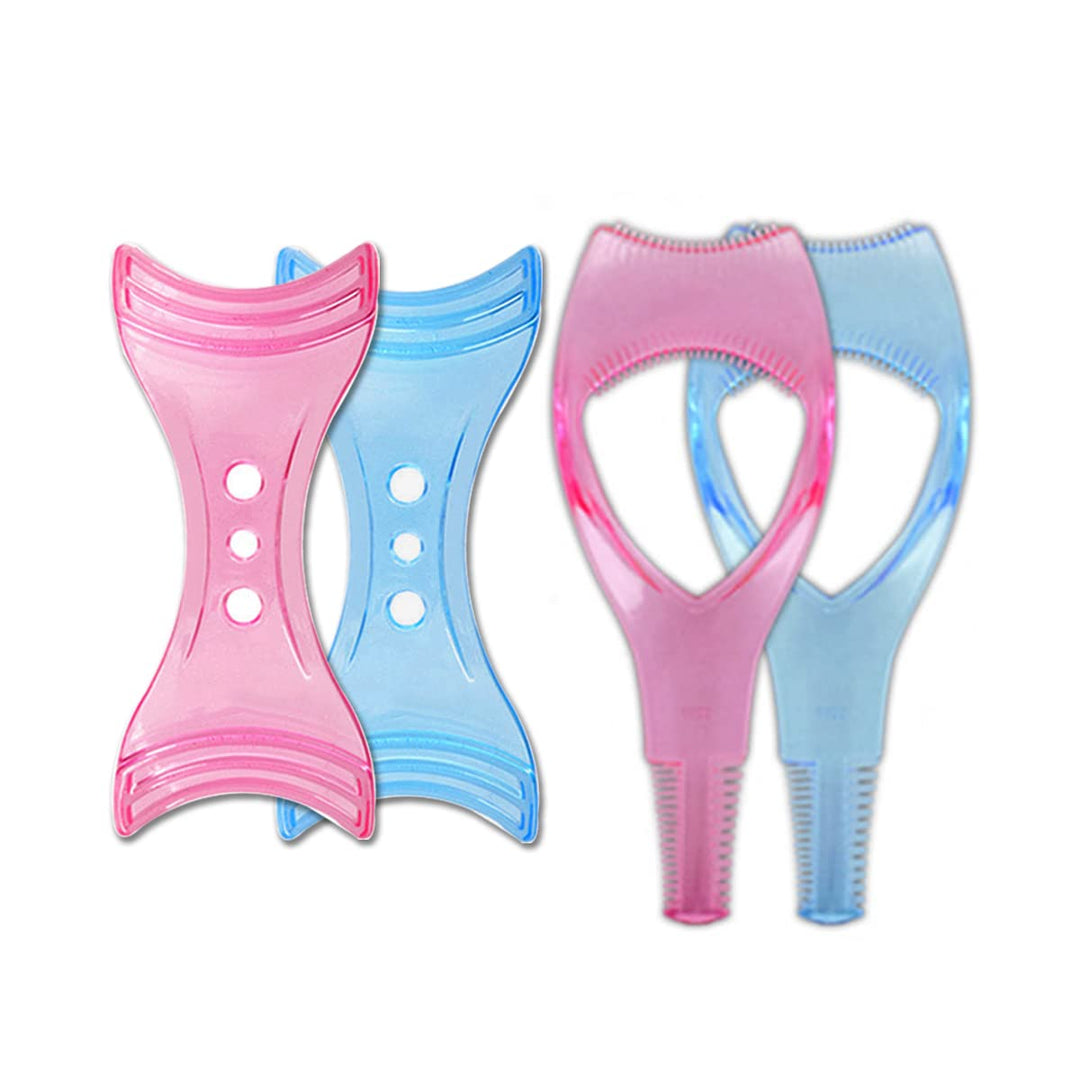 4 Pcs Eyelash Makeup Tool Mascara Applicator Guide with Comb Eyeliner Guide Template Eyelashes Curlers Shields Applicators for Women Girls Eye Makeup Tool 3 in 1