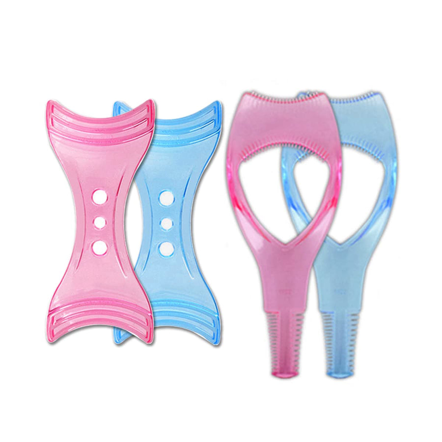 4 Pcs Eyelash Makeup Tool Mascara Applicator Guide with Comb Eyeliner Guide Template Eyelashes Curlers Shields Applicators for Women Girls Eye Makeup Tool 3 in 1