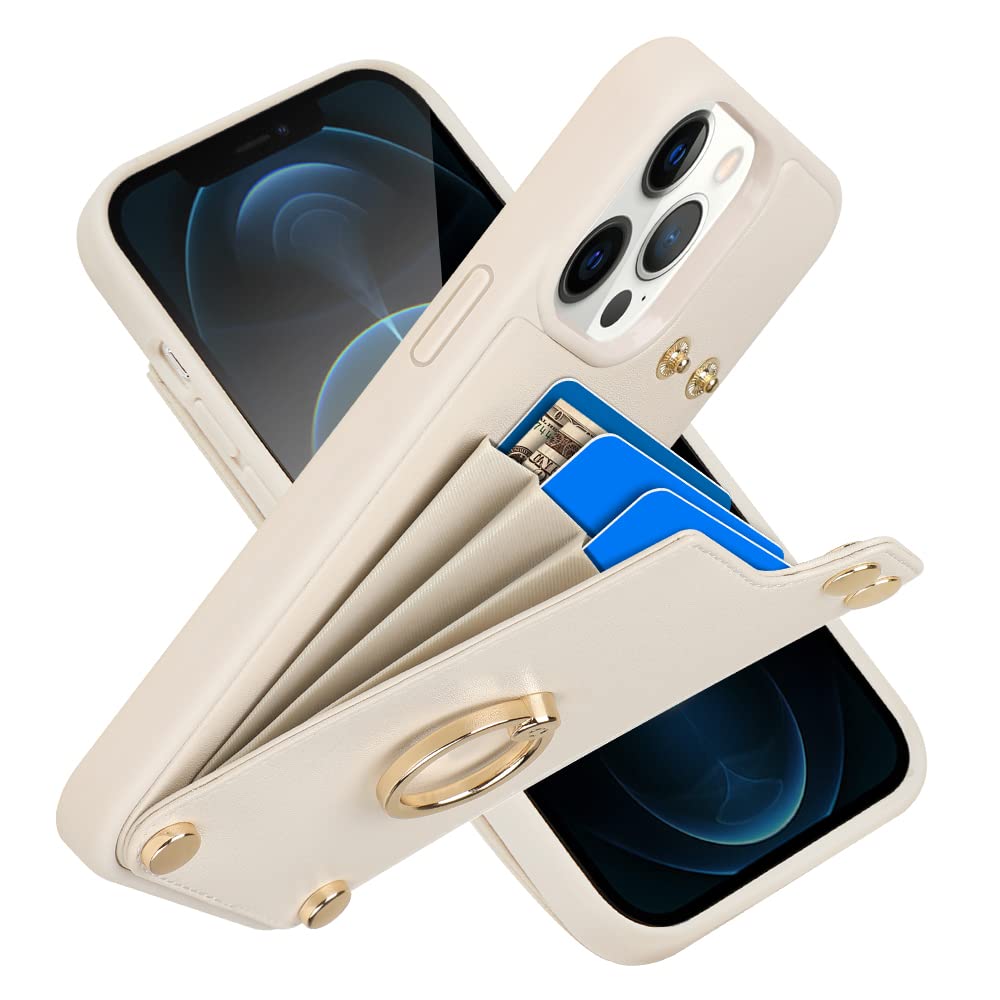 LAMEEKU for iPhone 12 Pro Max Wallet Case, Case with Ca