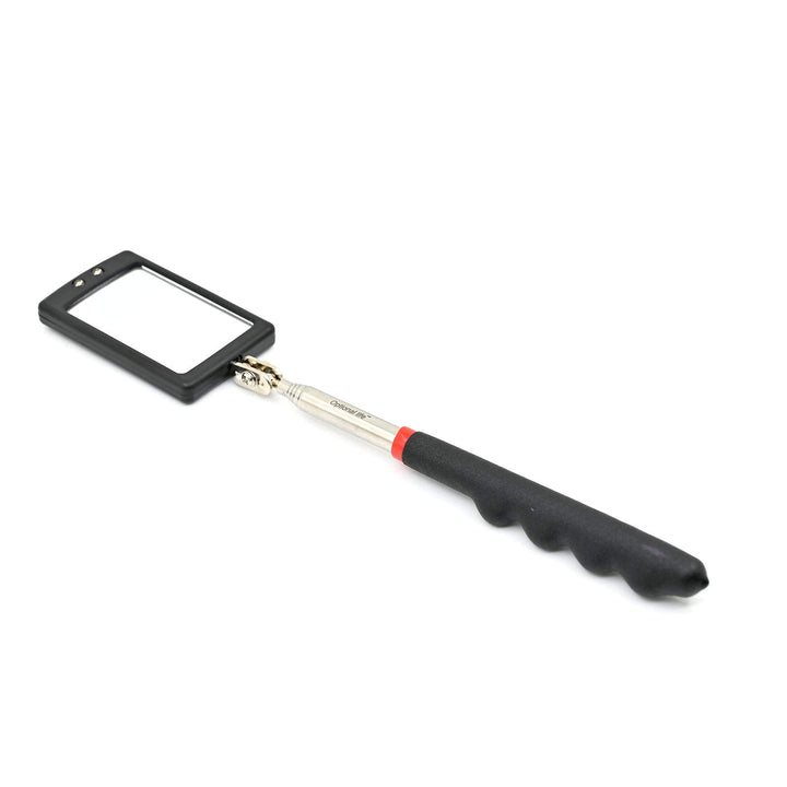 Telescoping LED Lighted Flexible Inspection Mirror 360 Swivel for Extra Viewing
