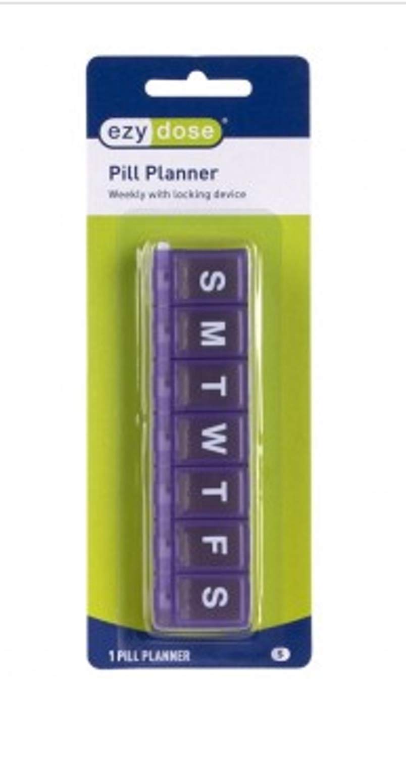 Ezy Dose Weekly (7-day) Locking Pill Planner (Small)