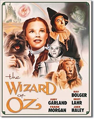 The Wizard of Oz Tin Sign Classic Movie Poster Bar Movie Wall Home Wall Retro Decoration 8x12 Inches