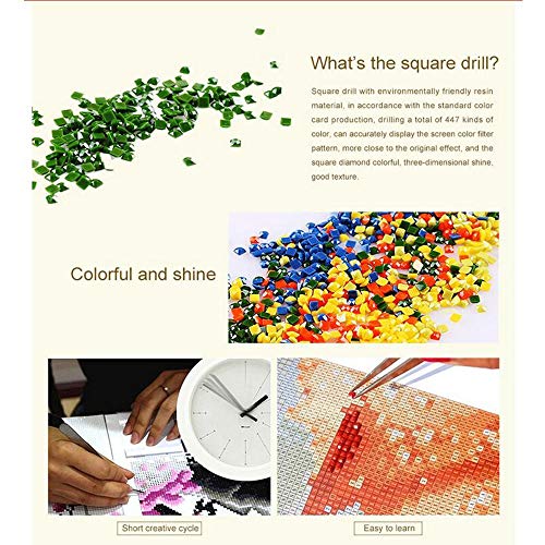 DIY 5D Full Drill Little Angel Girl Wing Picture Landscape Square Diamond Art Painting by Number Kits Religious for Adults &amp; Crystal Rhinestone Cross Stitch for Wall Decor Gift (40x30cm/16x12in)