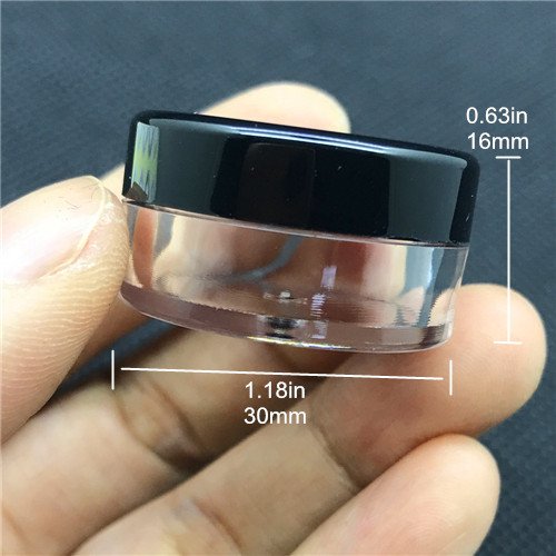 (50 Pieces, Clear) 3gram/3ml Round Clear Container Jars with Clear Screw Cap Lids for Lip Balms, Makeup Samples Makeup Eye Shadow Nails Powder Jewelry - BPA Free