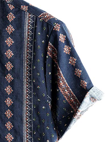 VATPAVE Mens Casual Hawaiian Floral Shirts Short Sleeve