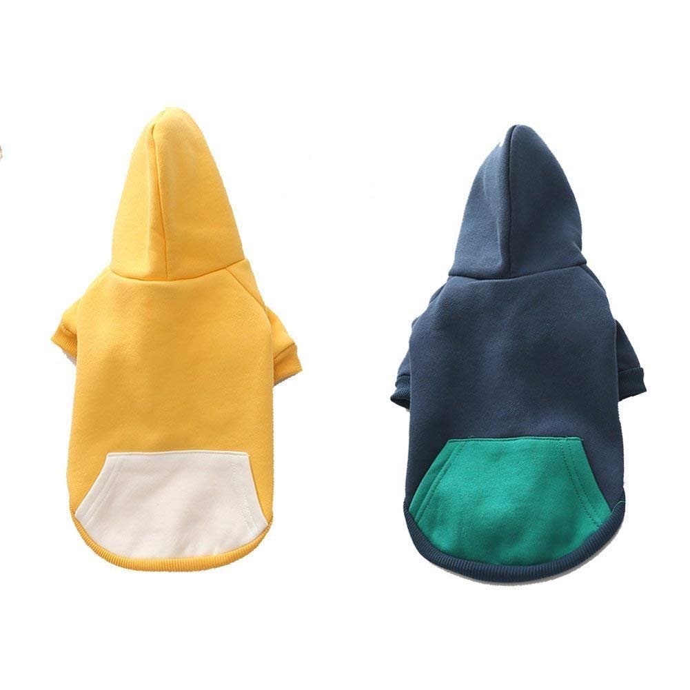 meioro Dog Clothes Hoodies Pet Cat Warm Soft Cotton Zip