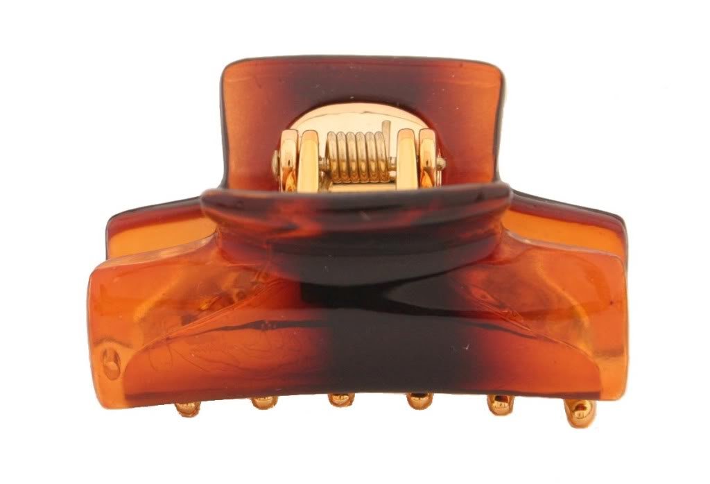Med Gold Hair Claw With Alex Decoration Tortoise Shell