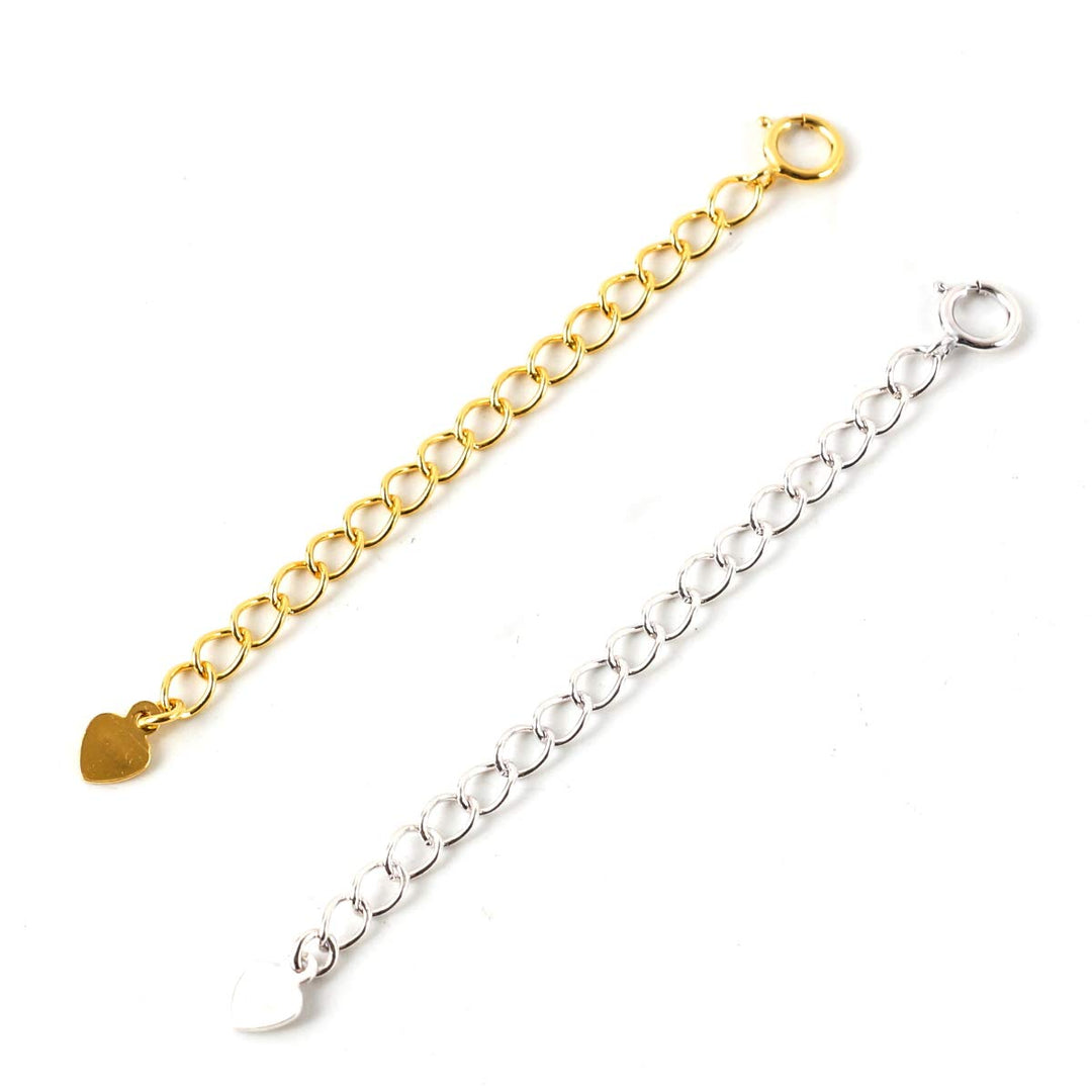 1 Set (3pcs) Adabele Authentic 925 Sterling Silver Chain Extender with Clasp Strong Removable Adjustable 2 4 6 inch Extension for Necklace Bracelet Anklet Jewelry Making SS301-246