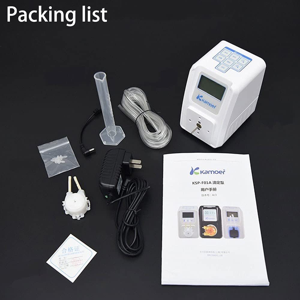 Peristaltic Pump 12V dc Kamoer Micro Variable Speed Chemical Liquid metering dosing Pump with Pump Head Used for Aquarium lab Analytical Test 27-40ml/min KSP-F01A
