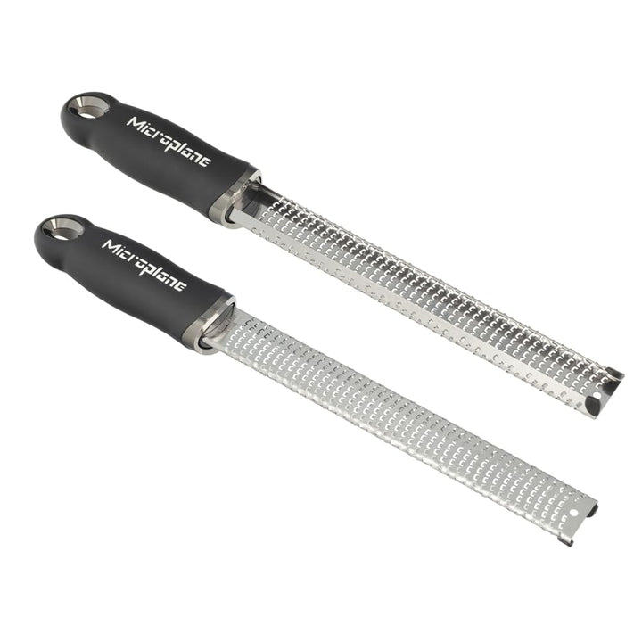 Premium Classic Series Zester Grater, 18/8, Black - Lemon Zester &amp; Cheese Grater &amp; Vegetable Grater - Citrus, Parmesan Cheese, Garlic, Ginger, Nutmeg, Chocolate - Stainless Steel Grater