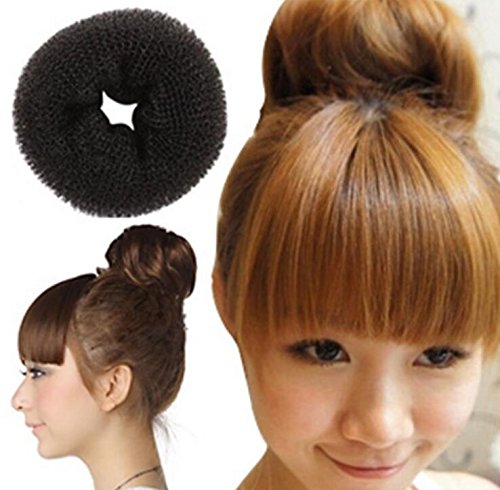 Beautiful Donut Hair Bun Makers- 3 Pieces Women Hair Chignon Donuts Ring Style Bun Maker Doughnut Shaper DIY Hair Styling Accessories 1Large+1Middle+1Small (Black)