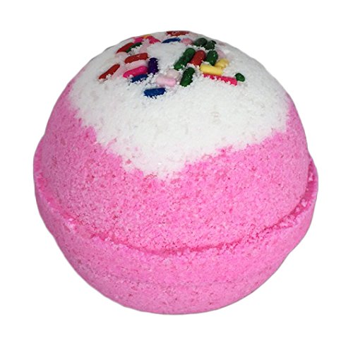 Birthday Cake Bubble Bath Bomb In Gift Box - Large Lush Pink Cupcake Bath Fizzy By Spa - Homemade By Moms In The Usa - Relaxing, Moisturizing, Fun Gift For All Ages