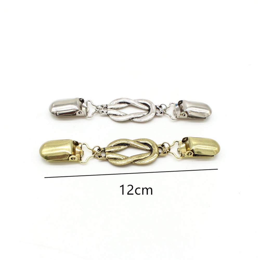 EvaGO 2 Pieces Retro Sweater Clips Cardigan Collar Clip