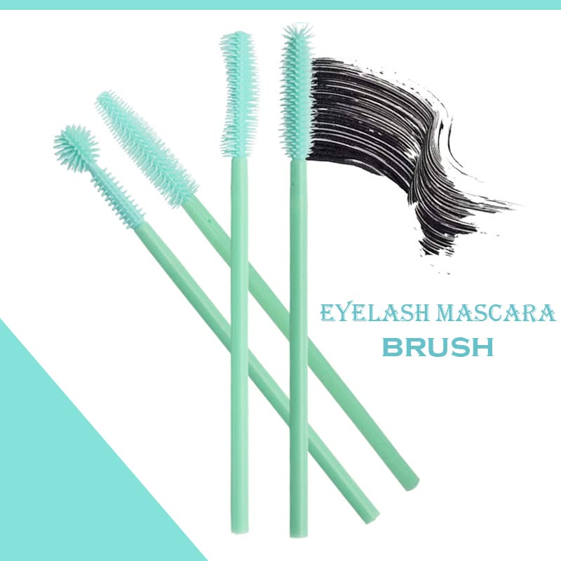 Eyelash Curler Refill Pads + 4 Mascara Lashes Brushes, 24 Pack Silicone Replacement Refills Eye Lash Rubber Curler Pads for Universal Eyelash Curler with a Clear Storage Box (Pads &amp; Brushes)