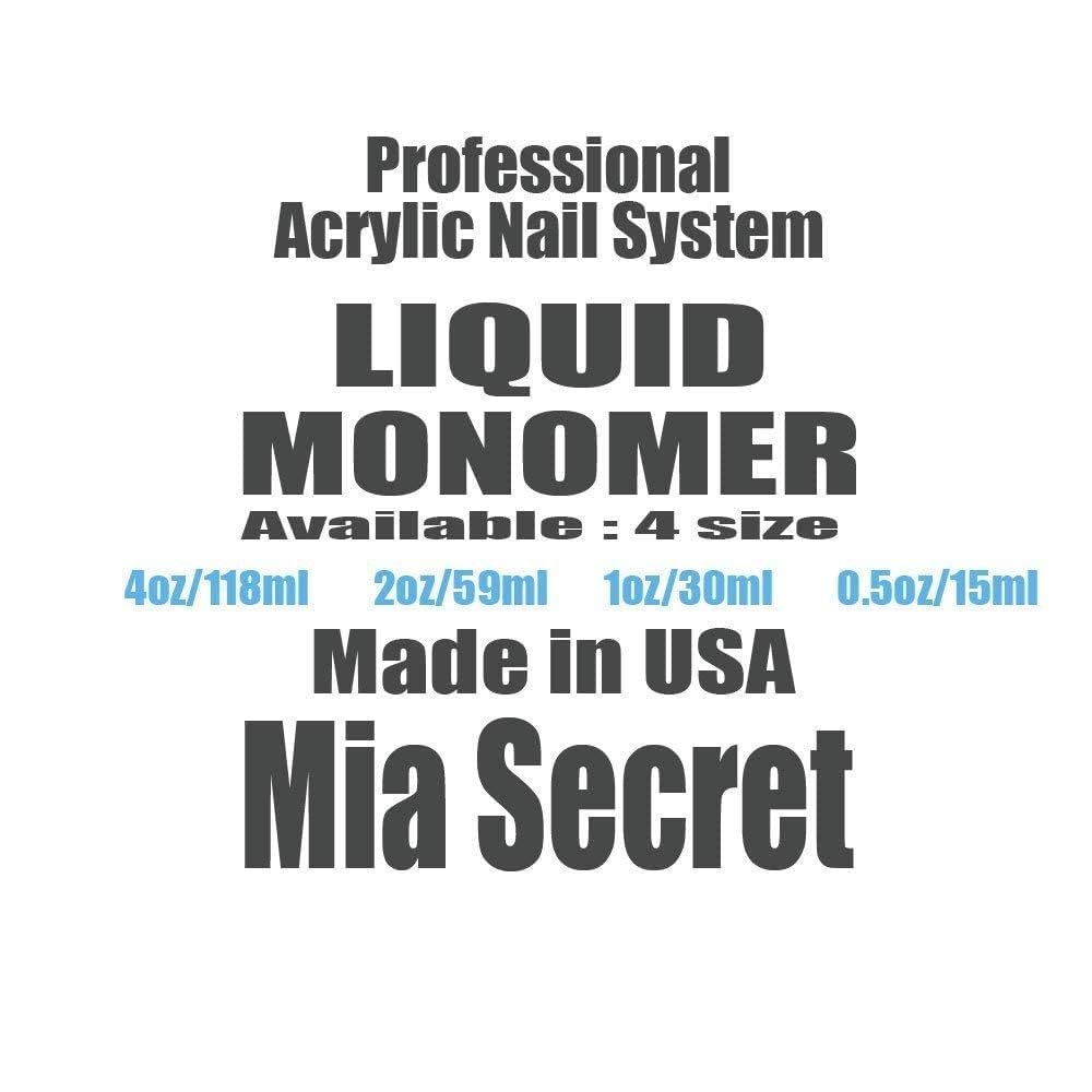 MIA SECRET 4oz Liquid Monomer + 4oz Clear Acrylic Powder Nail Art System