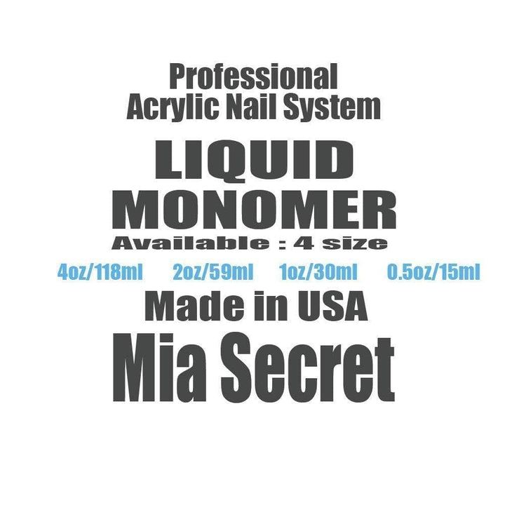 MIA SECRET 4oz Liquid Monomer + 4oz Clear Acrylic Powder Nail Art System