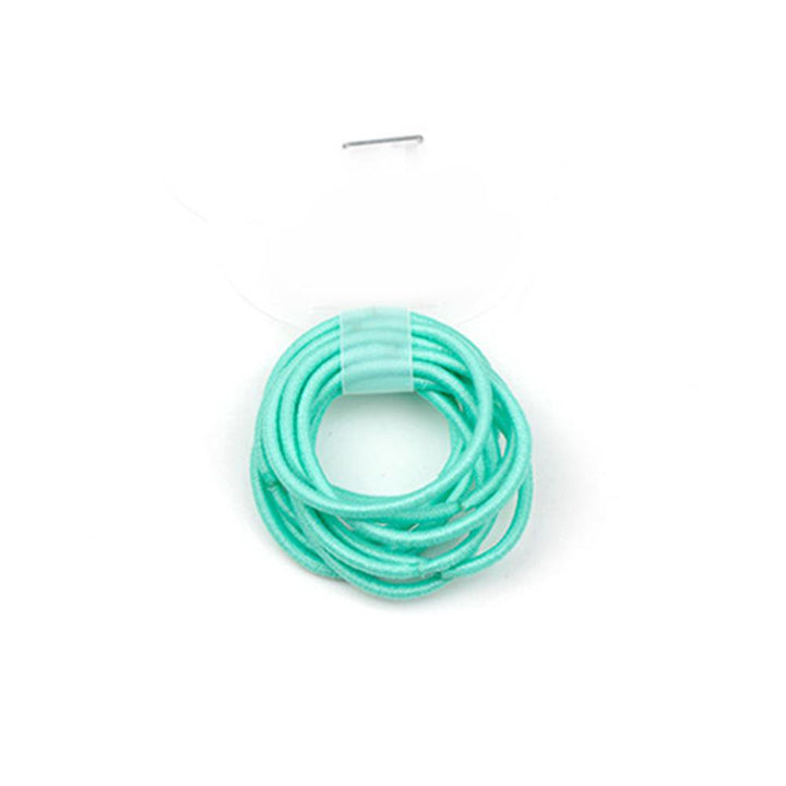 50 Pcs, Light Aquamarine: 2.4 Cm Elastic Bands Hair Ties Children Rubber Hair Headbands - 50 Pcs (Light Aquamarine)