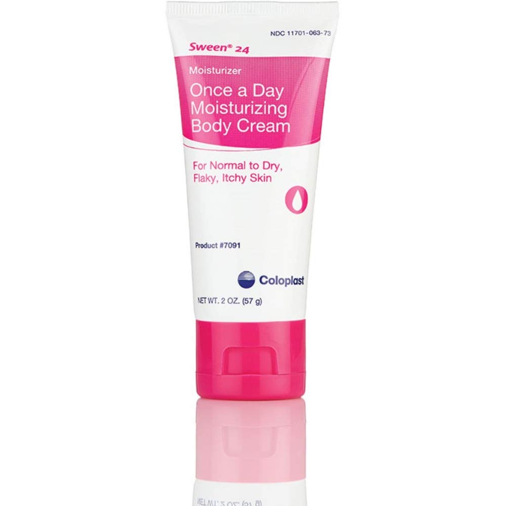 Sween 24 Once a Day Moisturizing Body Cream - Moisturizer For Normal to Dry, Flaky, Itchy Skin - Fragrance and Lanolin Free - 5 Ounce Tube by Sween 24