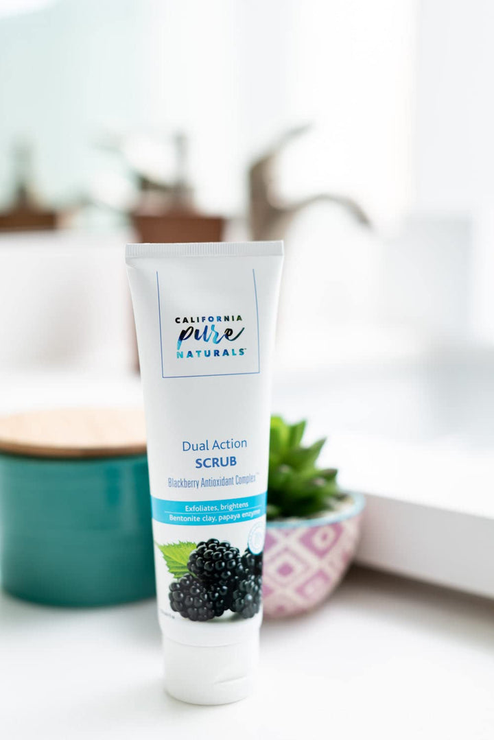 Dual Action Scrub. Exfoliating Face Wash For Soft &amp; Polished Skin (4.0 Oz)