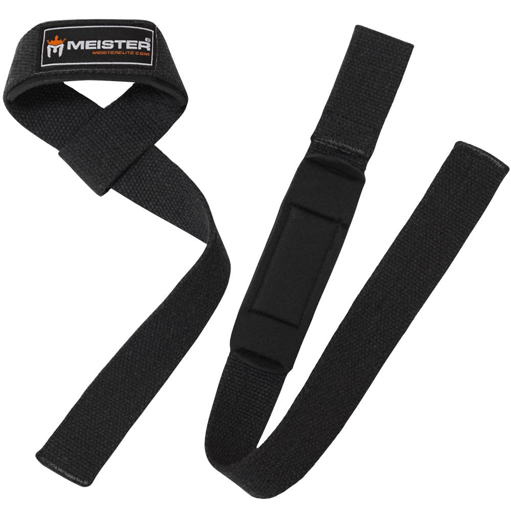 Meister Neoprene-Padded No-Slip Weight Lifting Straps f