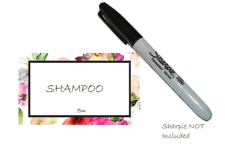 8 oz Amber Plastic Bottles, Black Pumps &amp; Gift Tags - 6 pk