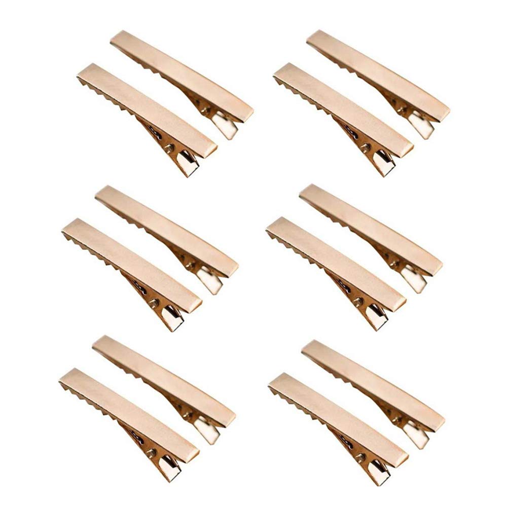 120 Pcs 1-3/4 Inch(45 mm) Gold Alligator Hair Clips Metal Clips Flat Top with Teeth for Arts &amp; Crafts Projects, Dry Hanging Clothing, Office Paper Document Organization, Hair Care